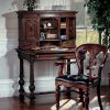 Chateau Solid Dark Wood Hand-Carved Mahogany Desk