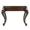 Dark Wood Hand-Carved Solid Mahogany Console Table