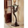 Dark Wood Solid Mahogany Pedestal