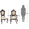 Set Of 6 Mahogany French Rococo Dining Chairs