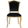 Set Of 2 Velvet Upholstered Chateau Dining Chairs In Gold