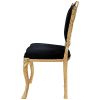 Set Of 2 Velvet Upholstered Chateau Dining Chairs In Gold