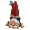 Topsy Turvy Theo Garden Gnome Statue-Ornament