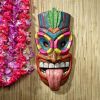 Maika I Ole Tiki Mask Wall Sculpture Plaque