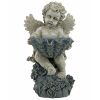 Sitting Cherub With Shell Outdoor Garden Statue