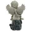 Sitting Cherub With Shell Outdoor Garden Statue