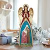 Christmas Angel Figurine With Holy Family Ornament
