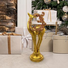 Santa's Romping Reindeer Christmas Statue