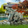 Large Asian Dragon Of The Great Wall Garden Statue