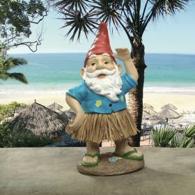 Hawaiian Hank Grass Skirt Outdoor Gnome Statue