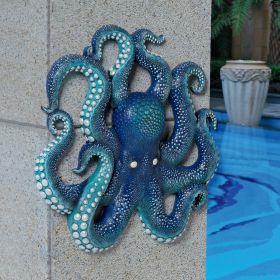 Deadly Blue Octopus Wall-Mount Sculpture Plaque
