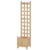 Fir Wood Raised Planter With Trellis