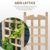 Fir Wood Raised Planter With Trellis