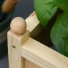Fir Wood Raised Planter With Trellis
