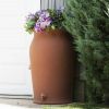 Terra Cotta Urn Rain Barrel - 50 Gallon With Integrated Planter