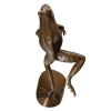 Giant Leaping Frog Bronze Garden Statue