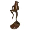 Giant Leaping Frog Bronze Garden Statue