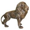 Guardian Lion Right Foot Forward Bronze Garden Statue