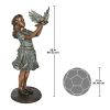 Destiny & The Dove Solid Bronze Outdoor Garden Statue