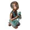 Boy With Frog Outdoor Garden Bronze Statue