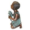 Boy With Frog Outdoor Garden Bronze Statue