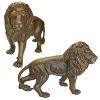 Set Of 2 Bronze Outdoor Guardian Lion Statues