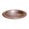 24-inch Diameter Round Copper Plated Brass Large Bird Bath Rimmed Bowl