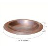 24-inch Diameter Round Copper Plated Brass Large Bird Bath Rimmed Bowl