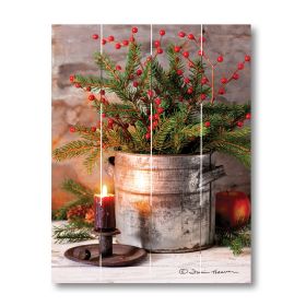 Christmas Tin Pallet Art