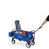 Collapsible Utility Wagon Cart Indoor/Outdoor With Canopy - Blue