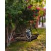 Heavy Duty Black Iron Mesh Bird Feeder With Hang Chain