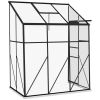 Outdoor Lean-To Greenhouse With Polycarbonate Panels 6.3 x 4.1Ft