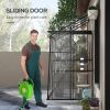Outdoor Lean-To Greenhouse With Polycarbonate Panels 6.3 x 4.1Ft