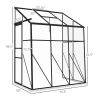 Outdoor Lean-To Greenhouse With Polycarbonate Panels 6.3 x 4.1Ft