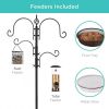 Complete Bird Feeder Set With Black Metal Stand