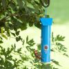 Outdoor Patio 6-Perch Metal Tube Bird Feeder In Blue