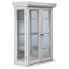 White Wall-Mounted Display Cabinet