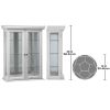 White Wall-Mounted Display Cabinet