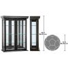 Black Wall-Mounted Display Cabinet