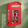 Red Wall Mounted Display Cabinet