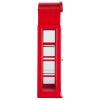 Red Wall Mounted Display Cabinet