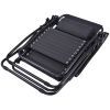 2-Pack Black Zero Gravity Chair Set | Folding Outdoor Patio Lounge Recliners