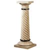 Bottochino Spiraled Solid Marble Column Pedestal Stand