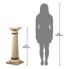 Bottochino Spiraled Solid Marble Column Pedestal Stand