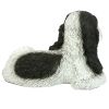Black & White Cocker Spaniel Outdoor Garden Puppy Statue