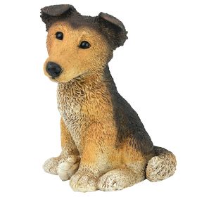 Brown Collie Outdoor Garden Puppy Statue