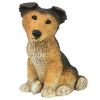 Brown Collie Outdoor Garden Puppy Statue