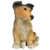 Brown Collie Outdoor Garden Puppy Statue