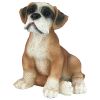 Boxer Outdoor Garden Puppy Statue