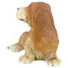 Outdoor Brown Bassett Garden Puppy Statue